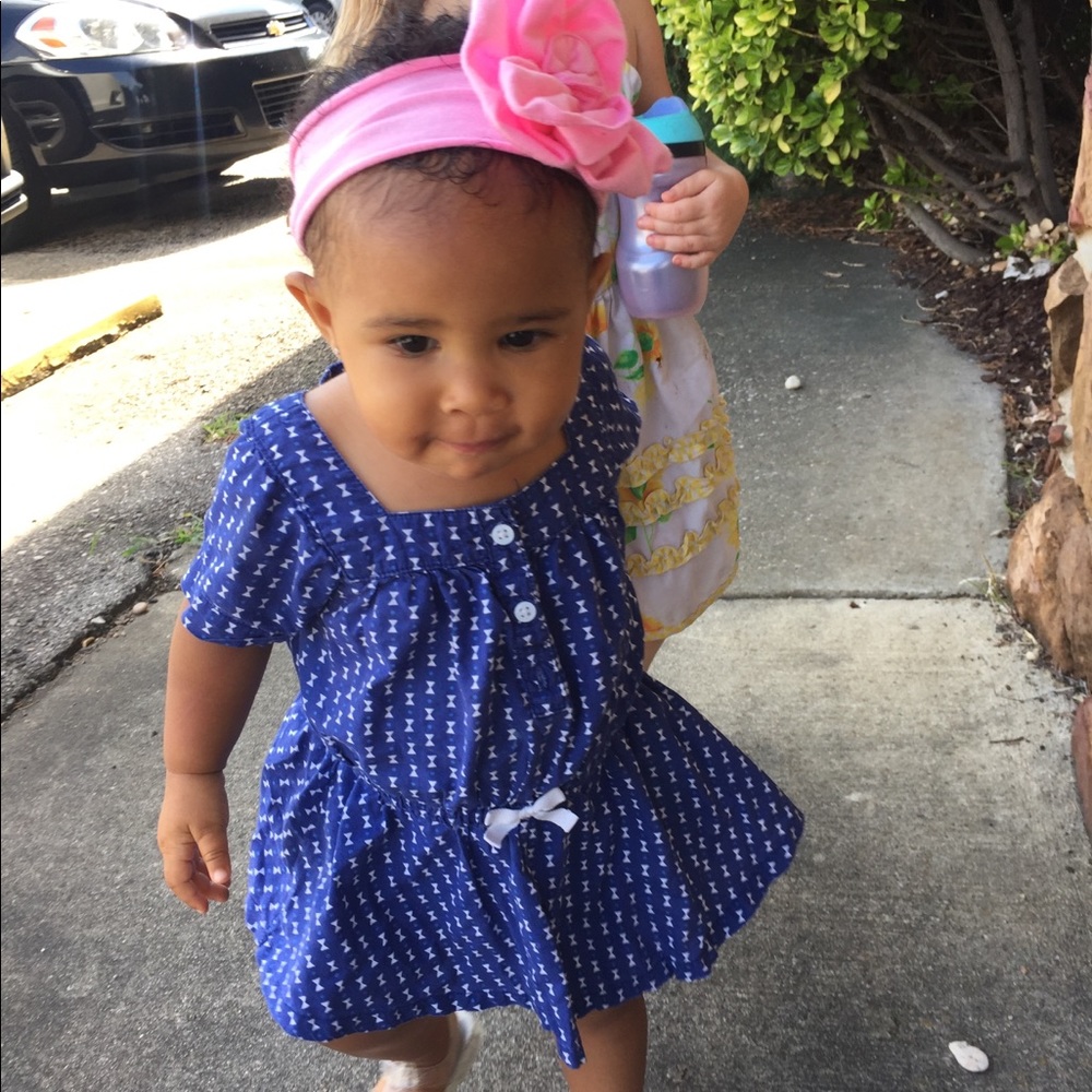 Girls 2T Dress Carter’s blue white